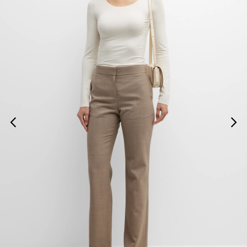 The Row Baer straight-leg trouser pants in wool. Size 4.